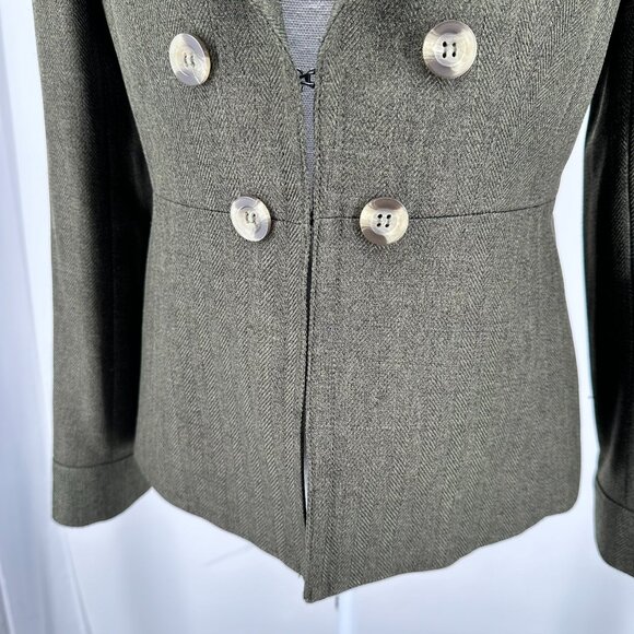 ANTIONIO MELANI Olive Green Business Blazer size 4 - Picture 6 of 8